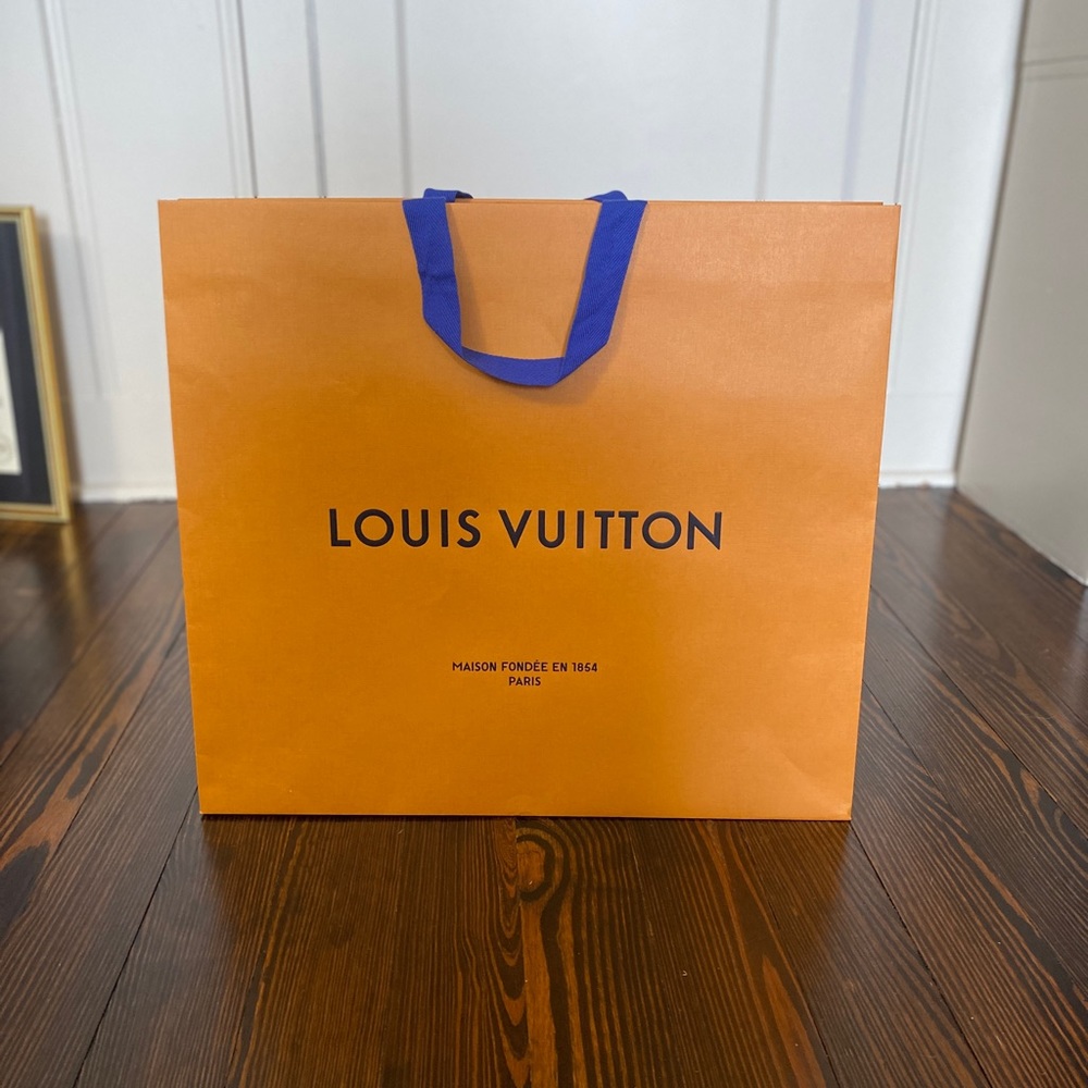 Authentic Louis Vuitton, empty shopping bag